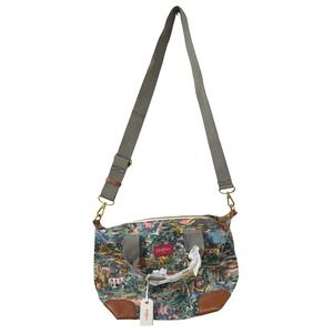 Cath Kidston Artists View Travel Bag S Grass Green Scenic Print Canvas Crossbody